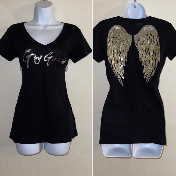 G by Guess | Tops | G By Guess Angel Wing Tee Shirt | Poshmark